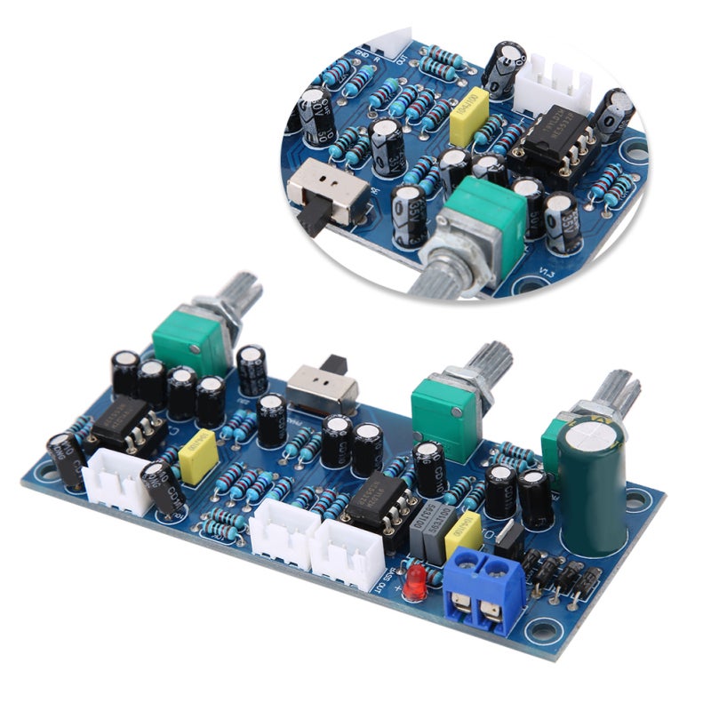 2.0+0.1 Preamp Board Dual 5532 Full Tone - Adjustable Bass Frequency Phase with Independent Output Interfaces for Subwoofer Blending - Image 5