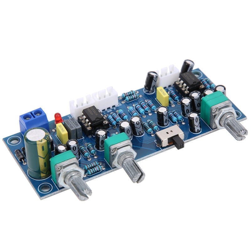 2.0+0.1 Preamp Board Dual 5532 Full Tone - Adjustable Bass Frequency Phase with Independent Output Interfaces for Subwoofer Blending - Image 1