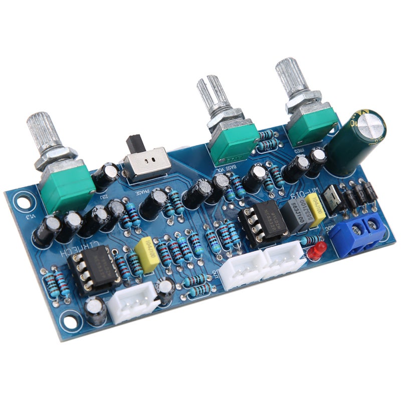 2.0+0.1 Preamp Board Dual 5532 Full Tone - Adjustable Bass Frequency Phase with Independent Output Interfaces for Subwoofer Blending - Image 3
