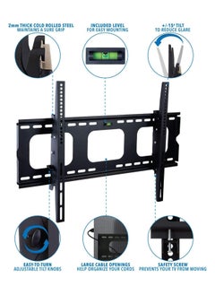 Generic TV Wall Mount Bracket For Samsung Sony Vizio LG Panasonic TCL Element 32 40 42 47 50 55 60 65 Inch TVs VESA 200x200 400x400 600x400, 750x450 Compatible Premium Tilt 175 Lbs Capacity  - Image 2