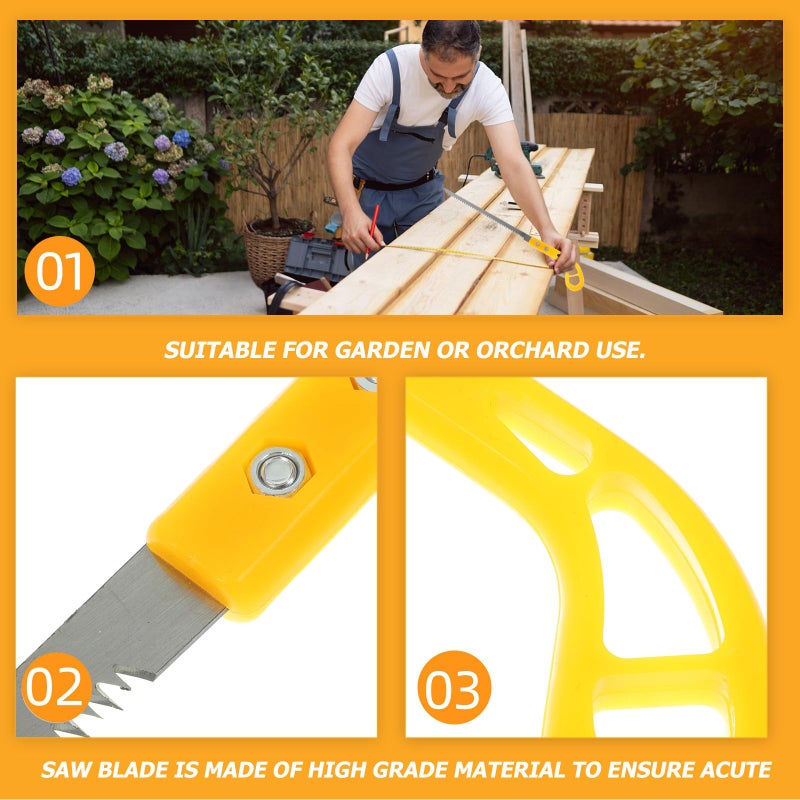 3Pcs Hand Saw Set Portable Mini Wall Panel Saw with Plastic Handle for Wood Cutting Gardening Carpentry - Image 5