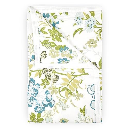 Divine Casa Floret 100% Cotton Single Dohar | 120 GSM | Soft & Lightweight Throw Blanket | Cozy & Breathable Bedding | All-Season Comfort | 210 x 140 CM, Floral Breeze - Image 1
