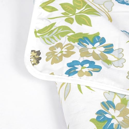 Divine Casa Floret 100% Cotton Single Dohar | 120 GSM | Soft & Lightweight Throw Blanket | Cozy & Breathable Bedding | All-Season Comfort | 210 x 140 CM, Floral Breeze - Image 5
