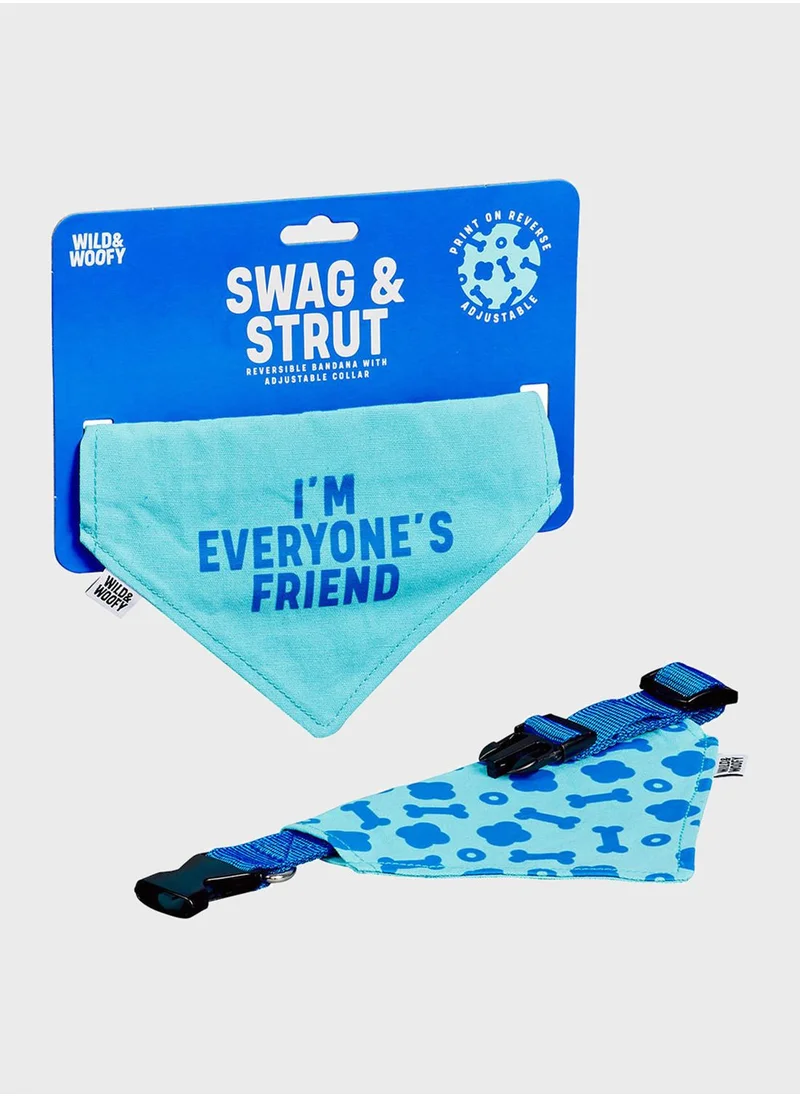 Wild & Woofy Everybody's Friend Reversible Pet Bandana