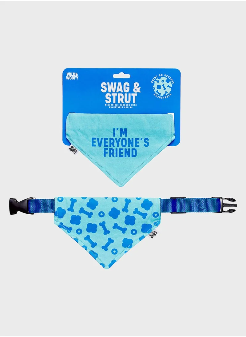 Wild & Woofy Everybody's Friend Reversible Pet Bandana