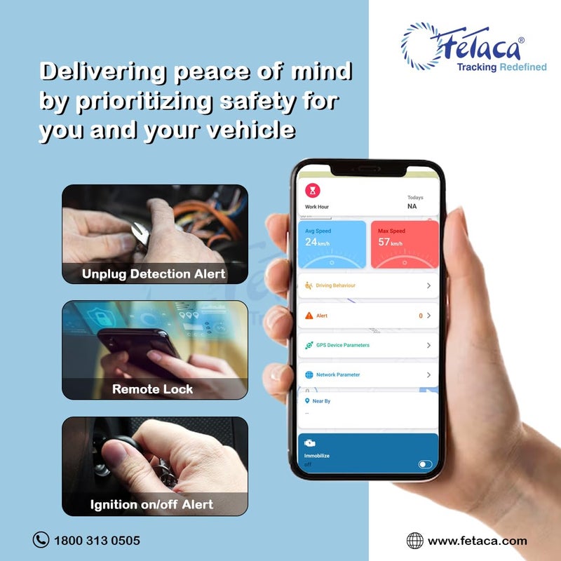 FETACA ® FT112 Wired GPS Tracker Free 12-Month 4G Data SIM and Software for Car, Bike, Truck, and More - AI Features with Live Location, Engine On/Off Alerts, Anti-Theft, Installation Support - Image 3