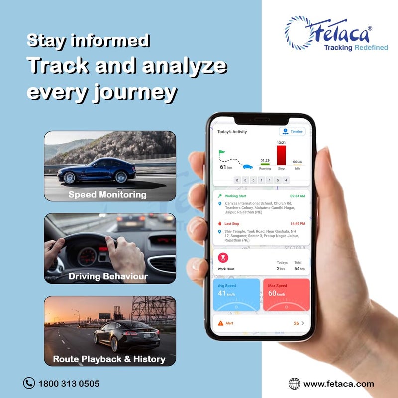 FETACA ® FT112 Wired GPS Tracker Free 12-Month 4G Data SIM and Software for Car, Bike, Truck, and More - AI Features with Live Location, Engine On/Off Alerts, Anti-Theft, Installation Support - Image 2