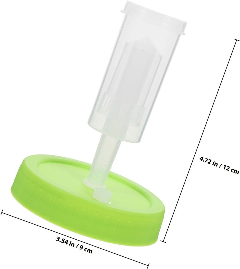 SUPVOX Wide Mouth Canning Jar Lid One-way Airlock Valve, 86mm Fermentation Cover for Mason Jars, Green Pickle and Sauerkraut Fermenting Accessory - Image 2