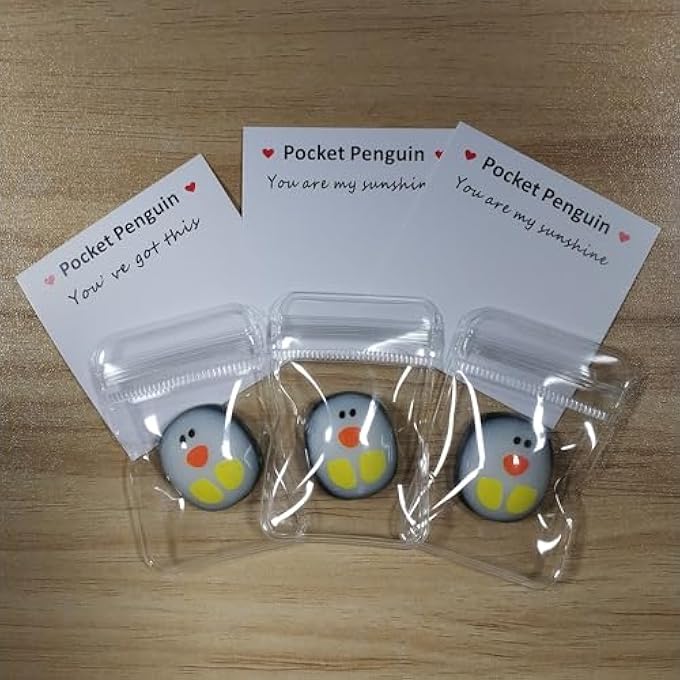 Qitiieli A Little Pocket Penguin Hug, Mini Cute Animal Decoration Pocket Hug Penguin Stress Relief Toy, Special Encourage Birthday Wedding Party Decoration, Kids Penguin Gift for Boys and Girls - Image 5