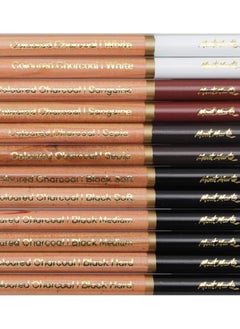 Mont Marte 12-Piece Coloured Charcoal Pencils Multicolour  - Image 3