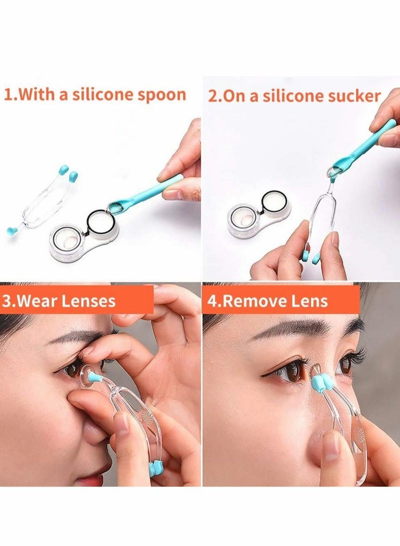 SYOSI 4 pcs Hard Contact Lens Remover RGP Plunger for Soft Hard Lenses - Image 4