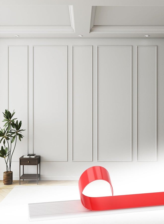 Colingmill 5 Set Accent Wall Molding Kit Premade Wainscoting Panels Wall Molding Peel and Stick Panel White Pre Cut Trim for Walls Picture Frame Molding for Home Decoration(31 x 78 Inch) - Image 1