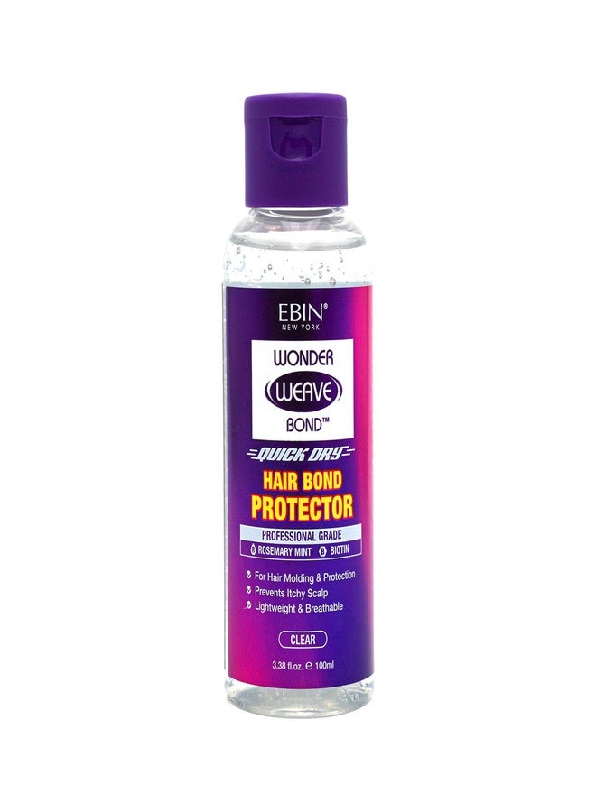 EBIN NEW YORK Wonder Weave Bond Hair Protector (Clear) 3.38 Fl Oz - Quick Dry Protective Shield for Quick Weave - Lightweight, Rosemary Mint & Biotin Infused, Breathable Formula - Image 1
