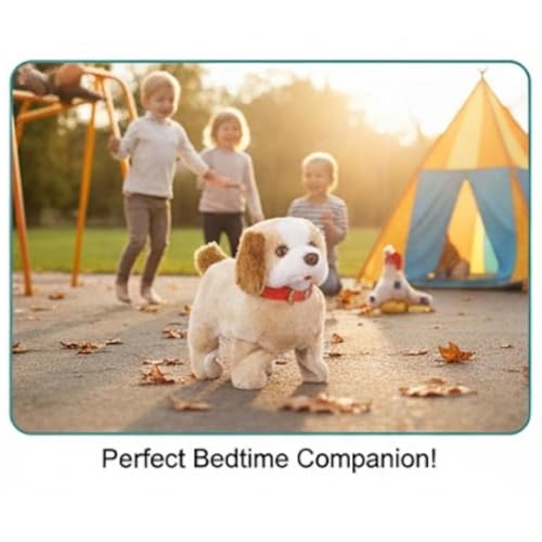 MBKOH Jumping, Walking and Barking Soft Toy Fantastic Puppy Battery Operated Back Flip Jump Run Toy Kid (Brown) (Jumping Dog) (Cutie Puppy) - Image 5