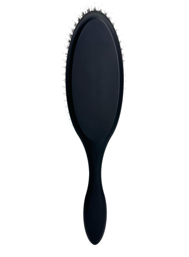 Phillips Brush Imperial Black Oval Cushion Boar Hair Bristles Reinforced by Nylon, Anti-Static Anti-Frizz - Image 2