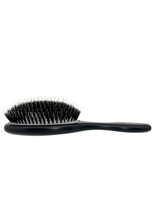 Phillips Brush Imperial Black Oval Cushion Boar Hair Bristles Reinforced by Nylon, Anti-Static Anti-Frizz - Image 3