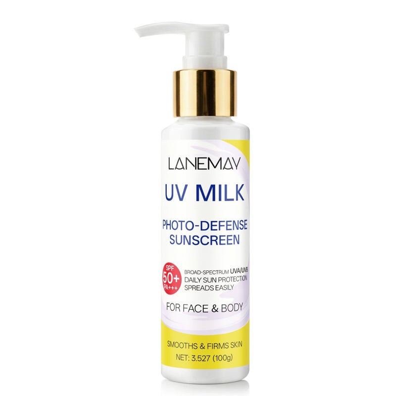 LANEMAY UV Milk Sunscreen Lotion 100g SPF50+ PA+++ for Face and  Body - Image 5