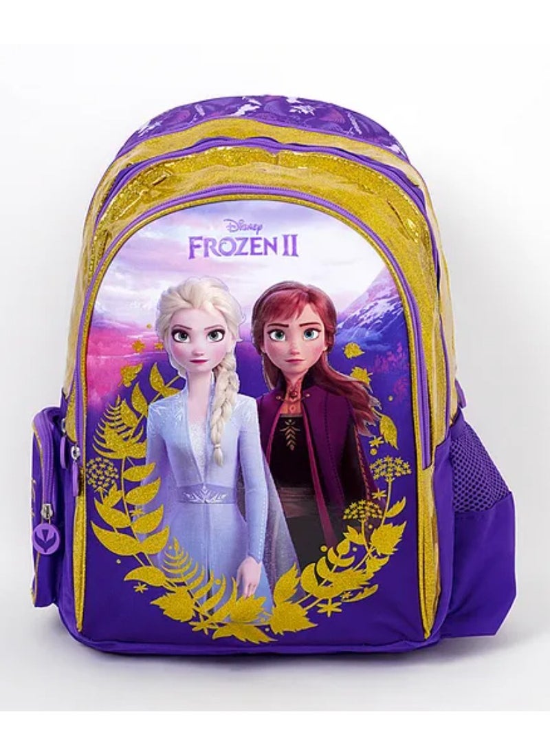 Disney Disney Frozen 18' Spacious Backpack for Ages 5 Years+, Comfortable with Multiple Compartments 