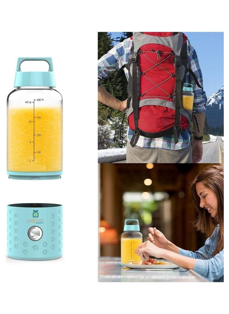 Sandokey - Portable Blender Sandokey Personal Blender Smoothie Blender for Shakes and Smoothies (Carolina Blue) - Image 1