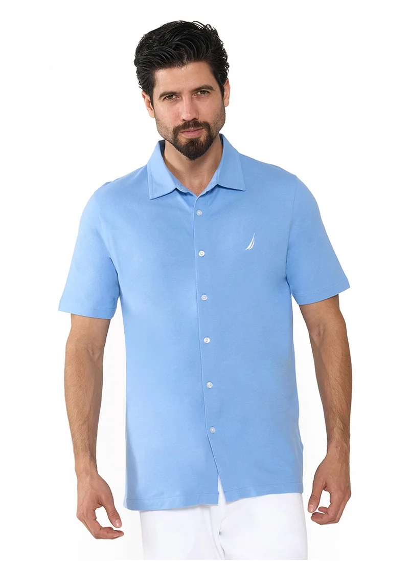 نوتيكا Essential Regular Fit Cotton Blend Logo Shirt
