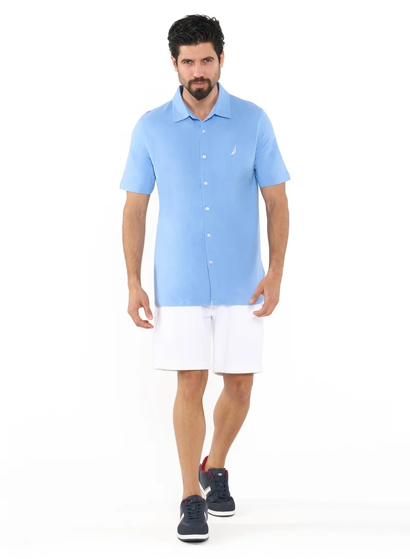 NAUTICA  Essential Regular Fit Cotton Blend Logo Shirt for Men | Best Price UAE