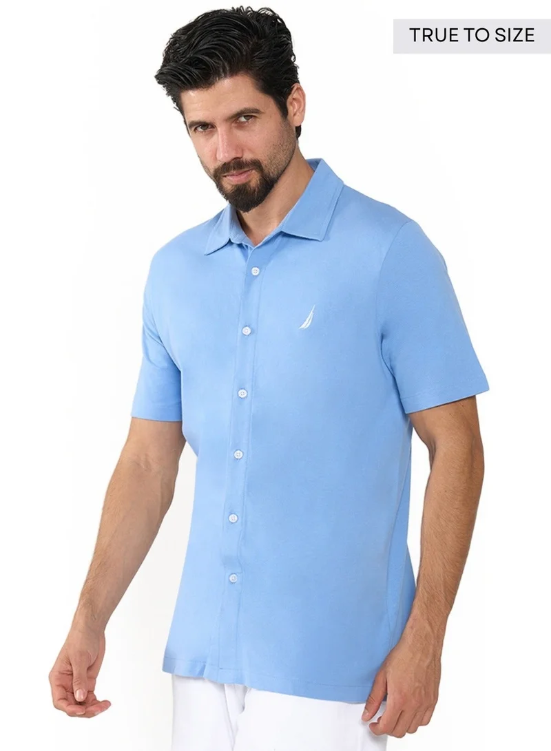 NAUTICA Essential Regular Fit Cotton Blend Logo Shirt
