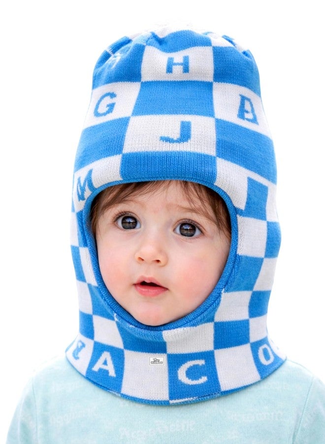 Kidbee Baby Soft Woolen Monkey Cap for Babies | Warm & Stretchable Winter Cap | Unisex Multicolor Beanie (in, Age, 3 Years, 4 Years, LightBlue) - Image 1