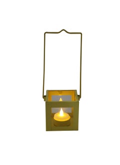 Elan ELAN Metal Orthodox Tealight Candle Holder with Hand Crafted Handle Design Candle Holder for Home Office and Hotel Decoration Votive Candle Holder Gift Set (Set of 5, Yellow)  - Image 2