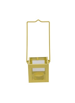 Elan ELAN Metal Orthodox Tealight Candle Holder with Hand Crafted Handle Design Candle Holder for Home Office and Hotel Decoration Votive Candle Holder Gift Set (Set of 5, Yellow)  - Image 3