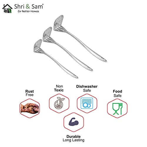 Shri & Sam Stainless Steel Sigma King Medium Masher - Image 3