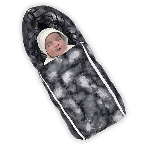 Divine Casa Baby Sleeping Bag & Carry Nest, Cotton Baby Bedding for New Born & Infant |Unisex 3 in 1 Baby Bed - 0 to 4 Months (Coral Gray) - Image 1