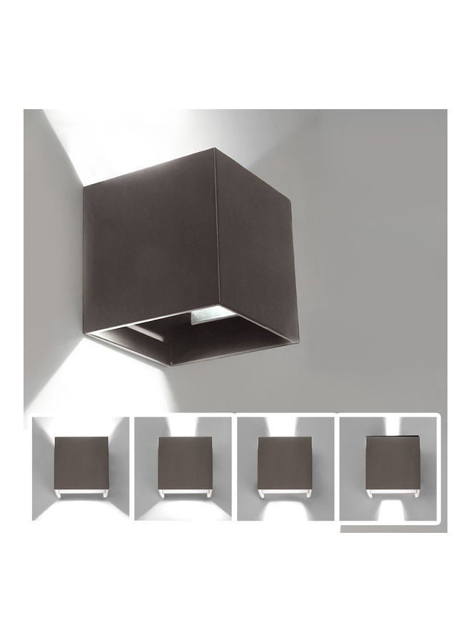 NIBEMINENT Waterproof Dimmable Square Background Whole Lamp 12W Gray Shell White Light Grey 11*11*11cm - Image 1