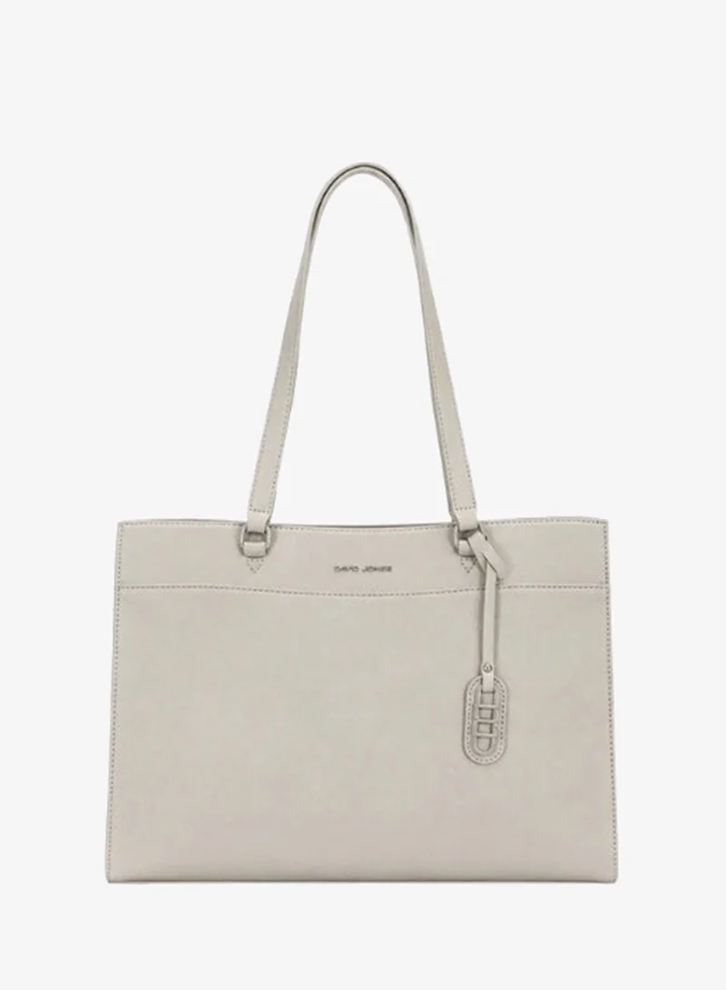 David Jones faxu leather shopper and city shoulder bag CM7694| Large size top handle handbag with compartment for work, city, travel and everyday use