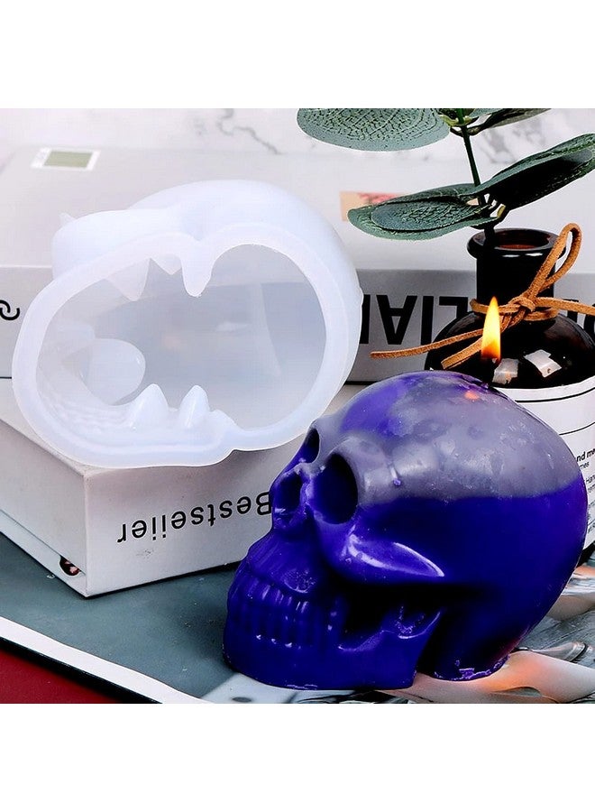 YOKIND Silicone Skull Molds, for Candle Making, Skull Candle Molds for Candle Making,Skull Candle Mold for Halloween Party,Making Aromatherapy Candles,Resin,Soap,Lotion Bar,Clay  - Image 4