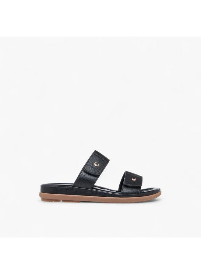 Women Textured Slip-On Comfort Sandals