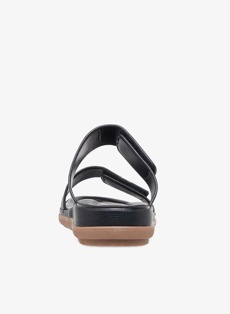Le Confort BLACK Women Textured Slip-On Comfort Sandals for Women | Best Price UAE