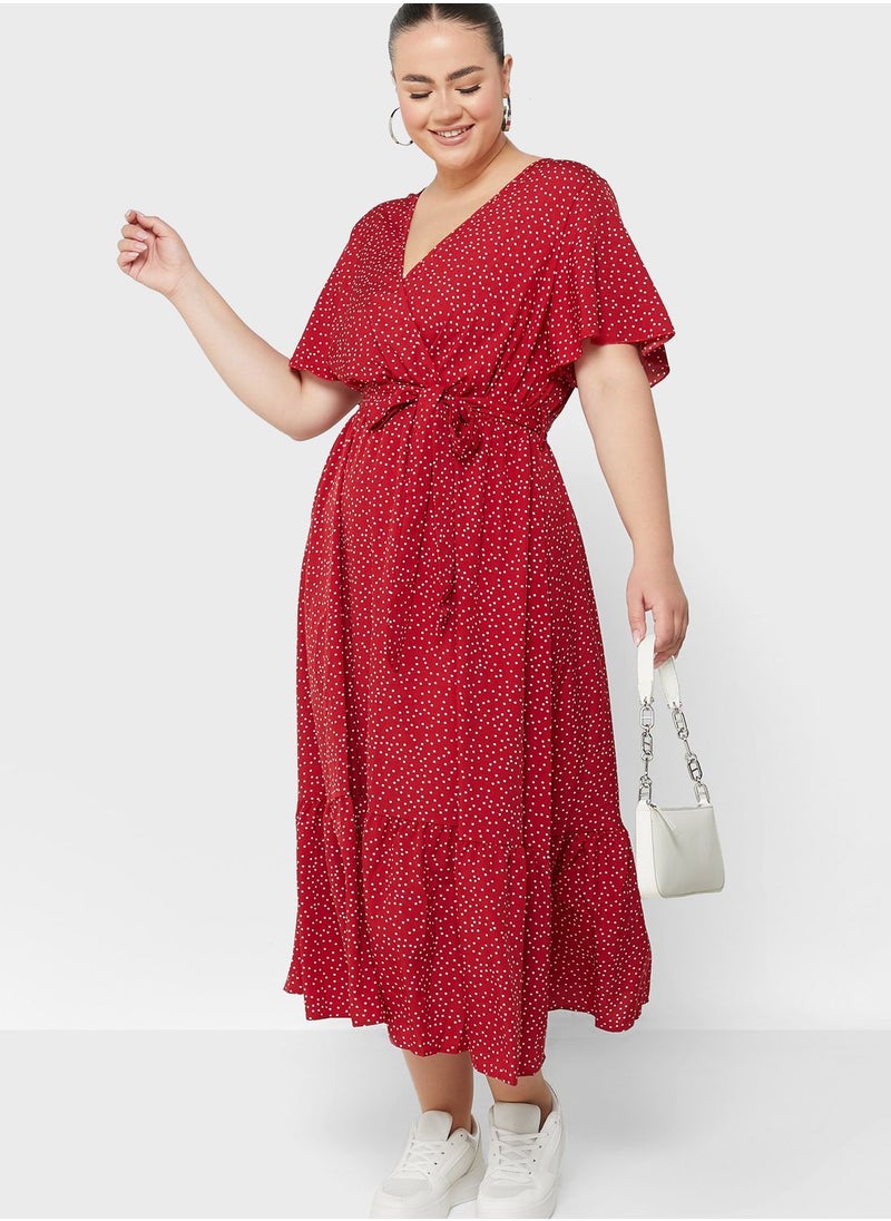 Ginger Plus - Belted Fit & Flare Dress - Image 1