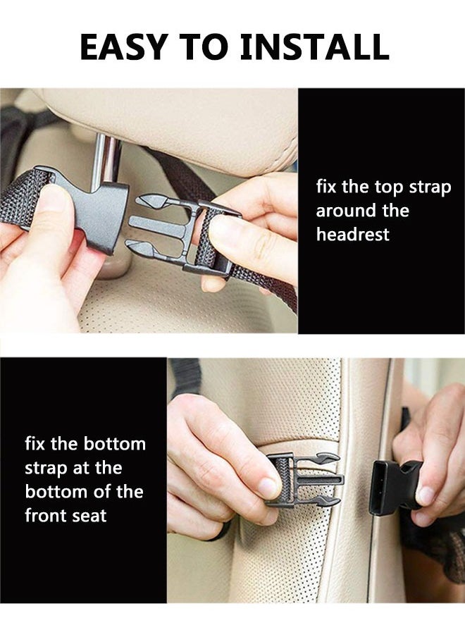 HAWAWA 2 Pack Car Backseat Organizer with Touch Screen Tablet Holder Waterproof and Durable 9 Storage Pockets Kick Mats Car Back Seat Protectors for Kids Toddlers Car Travel Accessories  - Image 5