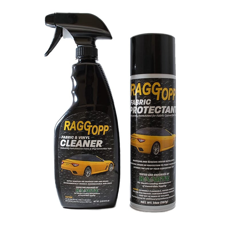 Raggtopp Convertible Top Care Kit Fabric Cleaner and Protectant Twin Pack