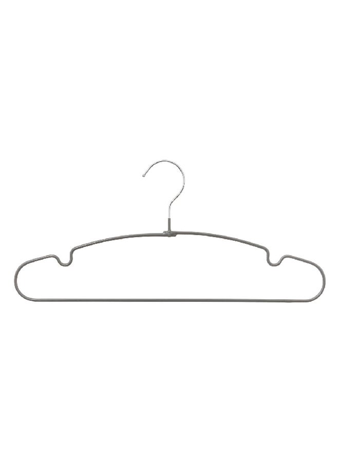 Five Simply Smart 5-Piece Durable High Quality Metal and PVC Cloth Hanger Set Grey 18.5 x 40 x 0.4 cm 102872A - Image 1
