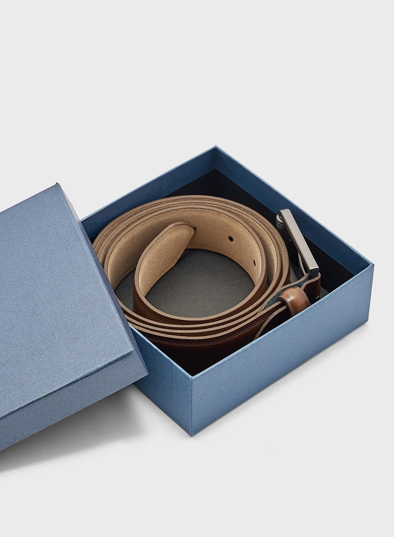 Robert Wood Genuine Leather Formal Belt