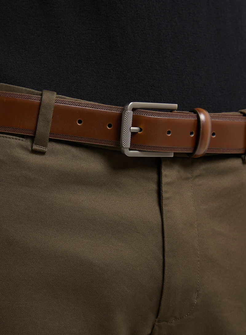 Robert Wood Genuine Leather Formal Belt