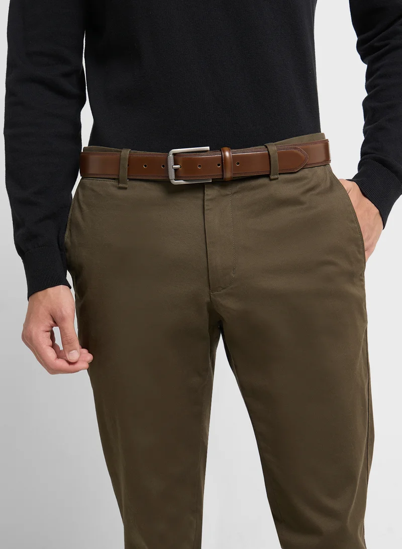 Robert Wood Genuine Leather Formal Belt