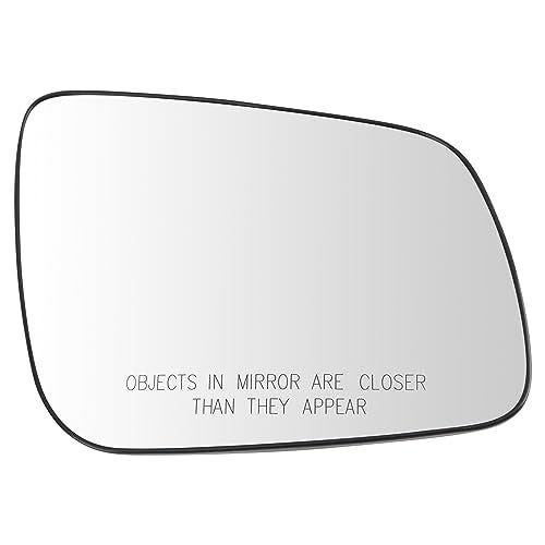 TRQ Right Heated Mirror Glass Convex Snap On Compatible with 2008-2014 Mitsubishi Lancer MI1325103 - Image 1