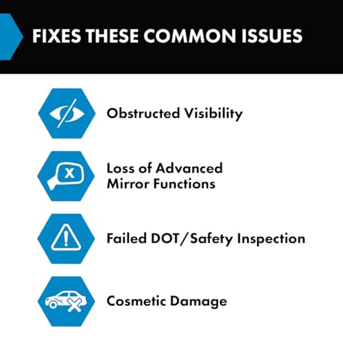 TRQ Right Heated Mirror Glass Convex Snap On Compatible with 2008-2014 Mitsubishi Lancer MI1325103 - Image 2