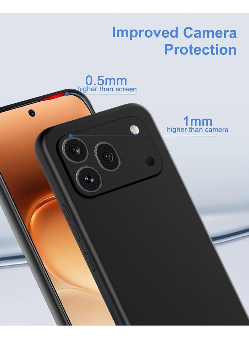بارالونا جراب لهاتف Honor 600 Pro - غطاء حماية نحيف وخفيف الوزن بلمسة نهائية غير لامعة، مضاد لبصمات الأصابع والخدوش، مع حماية دقيقة لفتحة الكاميرا، غطاء خلفي فائق الرقة ومقاوم للعرق - أسود - Image 2