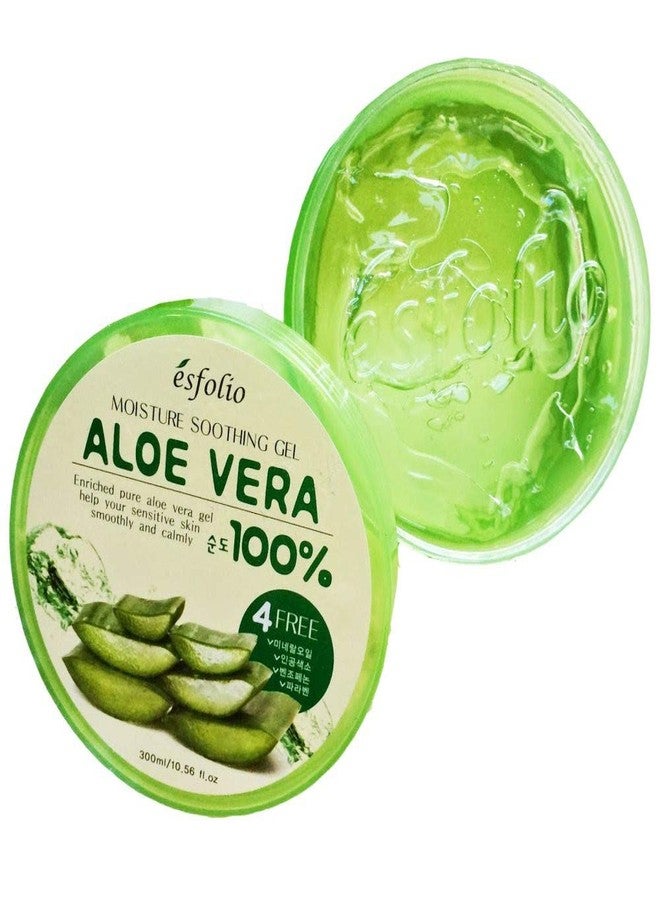 Esfolio Soothing Moisture Aloe Vera Gel - Lightweight, Hydrating Face and Body Gel for Skin Comfort and Refreshment - Suitable for All Skin Types - (10.14 Oz, 300ml)