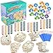 SCS Direct Mermaid Pirate Wood Painting Kits 24 ct Goodie Bag Party Favors for Kids Birthday Party School Classroom Prizes Each Craft Comes w Brush Paints Easter Basket Stuffer Gifts for Boys Girls - Image 2