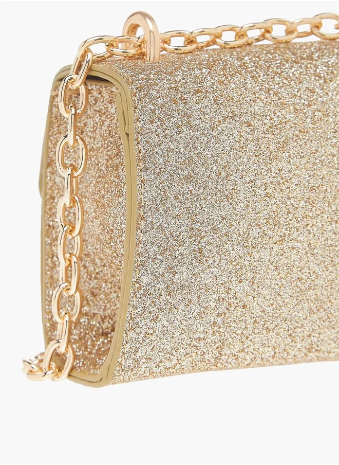 Flora Bella By Shoexpress Girls Bow Accent Crossbody Bag With Chain Strap And Flap Closure Ramadan Collection