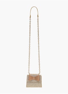 Flora Bella By Shoexpress Girls Bow Accent Crossbody Bag With Chain Strap And Flap Closure Ramadan Collection  - Image 2